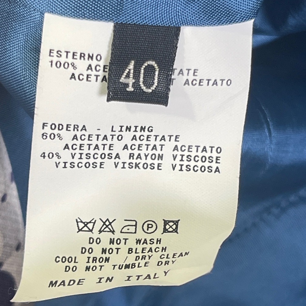 Etro Patterned Tailored Blazer Jacket Lined Silve… - image 8